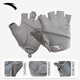 Anta (ANTA) sports gloves, cycling half-finger gloves, warm, shock-absorbing, anti-slip, wear-resistant, iron-pulling equipment fitness training, black M-size