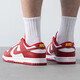 Nike (Nike) [moderno] zapatos para hombres nuevos zapatos de verano, transpirable y resistente a la tapa baja resistente a los deportes y zapatos antideslizantes y de ocio DD1391-602 blanco y rojo 42.5