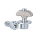 JINGGONG European standard aluminum profile T-shaped screw nut set boat-shaped nut block 20 type 30 type 40 type 45 type M3-M8 nickel-plated T nut set 30 type-M6 (50 sets)