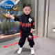 Disney Ultraman одежда весна и осенний набор 2025 Новый модный мальчик Baby Plus Fleece Children's Cool Couse Internet Celebrity Grey Set [] [] Thin 110