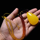 Ou Fanluo Beeswax Pendant Amber Chicken Fat Yellow Full Honey Water Drop Necklace Men's and Women's Necklaces The main stone weighs about 8-10g and comes with an identification certificate