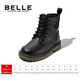 Belle Kinderschuhe Mädchen Martin Boots Herbst- und Winterjungen warme kurze Stiefel Kinder weiche alleinige Lederstiefel mittelgroße Kinderbabystiefel Trend de3891 Beige 35