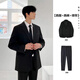 Lieyan suit suit, formal wear for male college students, full set of graduation defense casual interview suit, high school student small suit, belt + suit + shirt + trousers + tie, five pieces 2XL 130~145Jin Jin is equal to 0.5 kg