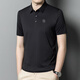 AJGNEAMAIN意大利轻奢高档男装夏季短袖POLO衫无痕商务休闲半袖纯色男士上衣 9859黑色【无痕免烫抗皱】 2XL 185/54【建议150-170斤】
