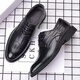 
Scarecrow Brock Derby Shoes Genuine Leather Soft Sole Leather Shoes Men's Business Official Casual Shoes British Wedding High-end Groom Shoes 1389 Black 41