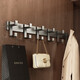 Tiandiyu (TDYU) door-mounted clothes hanger, wall hook, hole punched in the wall, bedroom, entrance door, clothes hook, gun gray, double row, eight hooks = 16 hooks