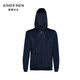 Mr. Aimu [New Product in Spring and Summer] 24SS Indoor Comfortable Hooded Zipper Cardigan Long Sleeve Outer Wear Men's NS81L231 Dark Blue 841 3XL 185