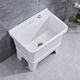 Mop pool balcony small ceramic wash mop pool mop pool household bathroom floor mop bucket automatic drain 40 cm flat mouth manual drain