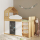 Koala Forest multi-functional storage children's half-height bed and under-bed cabinet storage storage bed small apartment with desk integrated medium-high bed wardrobe + roof 1200*1900