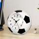Hense creative football small alarm clock children's alarm watch boy student special wake-up artifact desktop clock HA09 black and white