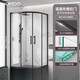 JOMOO fan-shaped small apartment integrated shower room partition dry and wet separation stainless steel bathroom E3 Yahei 1.0*1.0m (height 2m) customized