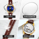 Oleeis Olevs Schweiz zertifiziert Top Ten berühmten Uhren für Männer vollautomatische mechanische Uhren leuchtende wasserdichte Herrenuhren für den Freund Brown Leder Blue Face - Upgrade Collector's Version 6629 Frauen [lebenslange Garantie]