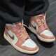耐克（NIKE） Air Jordan 1 Mid AJ1 蓝色 防滑耐磨运动舒适复古休闲篮球鞋 FB9892-670粉色 36.5