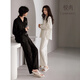 Yuenei Couple Pajamas Women's Spring and Autumn Style Autumn Long-sleeved Trousers Pure Cotton Home Clothes Men's New Chinese Style High-Quality Set 83226 Rice White Women's M (Male 90-110 Jin Jin equals 0.5 kg / Female 90-110 Jin Jin equals 0.5 kg)