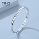 TTMIX platinum bracelet, adjustable push-pull PT950 platinum bracelet for women, versatile smooth hand ornament, hollow 17.1-17.3g, width 3.4mm