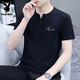花花公子（PLAYBOY）短袖t恤男2025夏季新款潮流v领休闲宽松上衣薄款凉感男装 5024碳灰 3XL