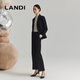 LANDI shopping mall same style black classic one button waist suit jacket commuter suit winter new product black M