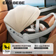 Ekobebe infant basket type child safety seat for car baby car-mounted convenient sleeping basket for newborns 0-15 months, spine protection version-cream rice [three uses in one basket]