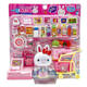Pink Rabbit Play House Toy Series Princess Refrigerator Juego de cocina Cash Registro Registro de regalos DoUyin Yiyan 17081 Tostadas
