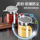 Fanxiang 304 stainless steel seasoning set large capacity kitchen household glass seasoning bottle salt shaker storage seasoning combination 304 stainless steel lid * 4 free spoon + label