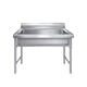 Stainless steel commercial sink kitchen single-slot large hand-washing sink dishwashing custom dishwashing basin with bracket integrated sink 1200*600*800 without faucet without faucet hole