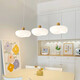 Mingjiang Style 2025 new restaurant lamp full spectrum eye protection restaurant chandeliers modern simple pumpkin lantern Guangdong Zhongshan lamp MTJ689-5 direct disk access Mijia APP white + beige yellow