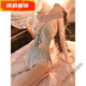 
Zhidou Dou's new sexy thin ice silk backless deep V lace lace lace pajamas small breasts large size suspender shorts home suit cc-1283 bean green M Recommended 80-95 Jin [Jin equals 0.5 kg]