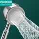 Four Seasons Muge (MICOE) pressurized shower head small waist 304 stainless steel set household pressurized bath wall-mounted Four Seasons Muge silver small waist [stainless steel supercharged] Four Seasons Muge single shower head