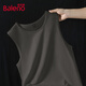 Baleno pure cotton vest men's basic solid color casual versatile sweat-absorbent breathable comfortable student sports clean version wide shoulders and cut sleeves