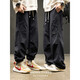 Bai Mingchen Pantalones casuales de la marca American Fashion Work Pants Pantalones de hombres sueltos de la calle High Street Sports Long Pants Fiting Long Clothing Black XL [recomendado 120-140Jin [Jin iguala 0.5 kg]]]