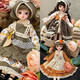 
Diborui children's doll 30 cm 6 minutes dressed in princess doll clothes children's toys girls birthday gifts A complete set of dolls (glasses) bags Brown tea