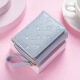 Tuzun Wallet Women's Short 2024 Summer New Versatile High-end Embroidery Love Coin Wallet Rice White