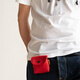 Mybrandoriginal ballistischer Nylon Red Mini Key Pack Kopfhörer -Speichertasche Lippenrot Red Paket Coin Wallet Q4043 Rot (mit Seil)