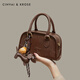 
CinvaiKrose [Same Model for Zhao Zhaoyi] Bag Women's Bag 2025 New Hand-Owned Bowling Bag One-Shoulder Crossbody Bag Birthday Gift Coffee Color [Give my girlfriend's wife and girls' gifts to heart]