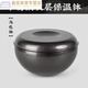 Bottle bowl and rice bowl in temple tableware vegetarian bowl monk rice bowl stainless steel double-layer heat insulation monk rice bowl for meal cotton bowl bag-coffee color