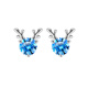Nilan platinum pt950 earrings Yilu has you pt999 women's 2024 new platinum elk earrings PT999 deer earrings white diamond SF free engraving