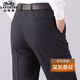 Classic car wool trousers for men, middle-aged and elderly autumn and winter thick loose casual high-waist straight men's pants high-waist free ironing professional pants thick 9885 light gray stripes [wool material] 30 [waist circumference 2 feet 3]