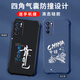 
Gexing suitable opporeno6 mobile phone case new liquid silicone opporeno6 protective case four corner airbag anti-fall men and women fashion brand Chinese style text all inclusive light luxury Core black-b829 smooth flow-send mobile phone film OPPO Reno6