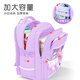 Beautiful baby Kuromi three to six girls primary school students' burden reduction and spine protection large capacity first grade and second grade girls lightweight children's school bag small purple (excluding tutoring bag and not including pencil case)