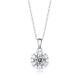 Pt950 platinum snowflake necklace for women, moissanite pendant, white gold clavicle chain, niche design, gift for girlfriend, light luxury snowflake pendant, 2 carat + o-shaped chain