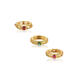 Jingyu 925 gold-plated running ring accessories DIY Buddhist beads bracelet bracelets and bracelets ancient gold accessories running rings beads and scattered beads YP-694 red stone-sand gold