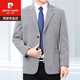 Pierre Cardin high-end men's suits spring and autumn new suit jackets for middle-aged and elderly men casual autumn clothes dad single suit jacket gray coffee 175 (140 Jin Jin equals 0.5 kg -155 Jin Jin equals 0.5 kg wear)