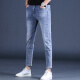 
KuRenTou summer thin blue nine-point jeans men slim feet 2023 new elastic men's pants 9-point trousers men Q1049 gray nine-point 29