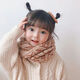 Quetong boys and girls scarf autumn and winter thick baby versatile Korean style trendy children's warm scarf children's boys colorful blue