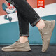 Califbull Herrenschuhe Neue Frühling Mode vielseitige Freizeitschuhe Stiefel Low Top Ice Silk Canvas Schuhe Herren nicht rutschende Atmungsschuhe Männer Khaki 39