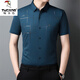 Woodpecker Ice Silk Quick-Drying Shirt Men's Summer Thin Short-Sleeve Inch Shirt Middle-aged Business Casual Top No-Seamless Half-Sleeve Shirt Short-Sleeve D462 Gray 175/XL Recommended 135-150Jin [Jin equals 0.5 kg]