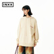 英克斯（inxx）Standby 潮牌连帽花体LOGO刺绣连帽针织衫男复古宽松套头毛衣情侣 米白色 L