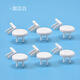 Tired through socket protective cover children's anti-electric shock safety plug baby baby power set plug jack switch protective cover white 6 pieces