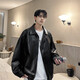 Jatulu new autumn PU leather jacket men's and women's retro motorcycle style tops black spring and autumn _204 M _ 85-115Jin Jin is equal to 0.5 kg