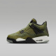 耐克（NIKE） Air Jordan 4 GS AJ 4 乔4 篮球鞋 橄榄绿FB9928-200 35.5
